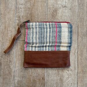 Vaalbara Designs Vintage Clutch in Brown Leather
